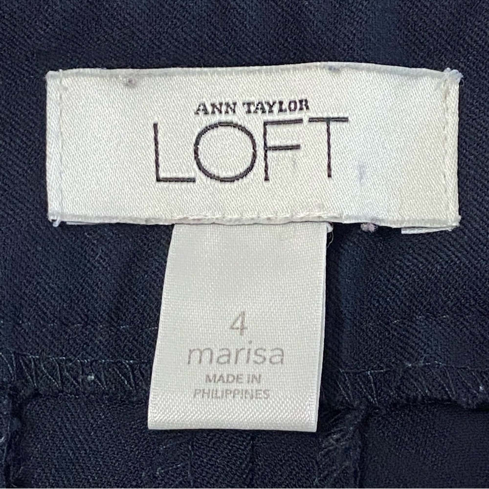 LOFT Ann Taylor / Marissa Black Wide Leg Sailor Pants Size 4 - Picture 3 of 10